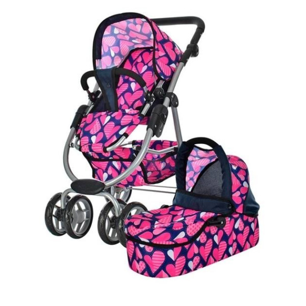 Детская игровая Коляска для куклы 9662M(Heart-3) прогулочная