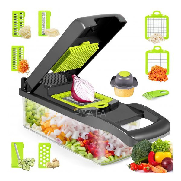 Багатофункціональний набір для нарізки овочів зі змінними лізами Арт.00990