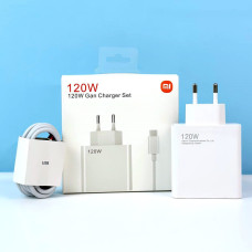 Мережевий зарядний пристрій Xiaomi GaN 120W 2in1 USB + data cable Type-C Арт.45025