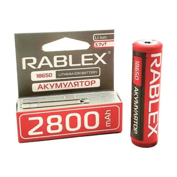 Акумулятор Rablex 18650 Li-ion 3.7 V 2800mAh 1xBL із захистом Арт.8446