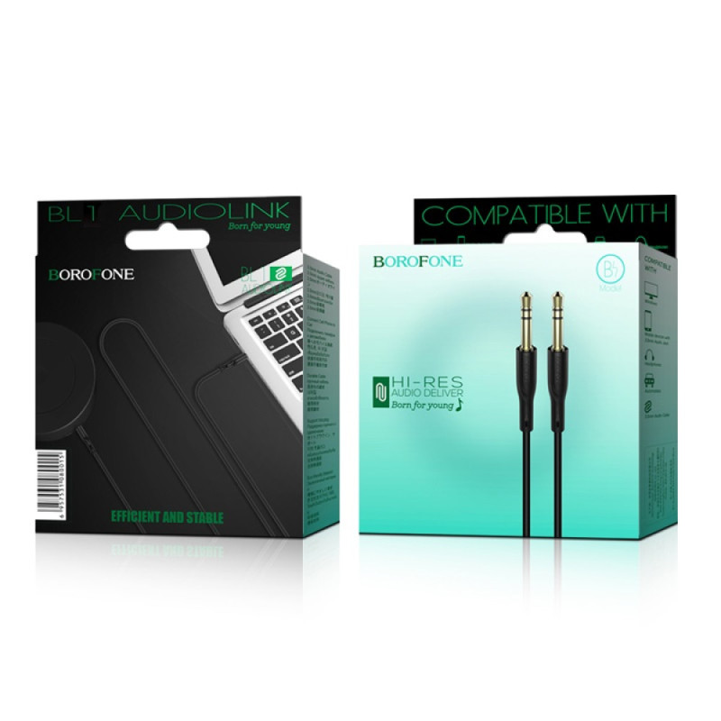 AUX Borofone BL1 Audiolink 3.5*3.5mm jack audio cable 1m Арт.26608