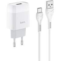 Зарядное устройство HOCO C72A Glorious single port charger set(Type-C) White Арт.U0918789