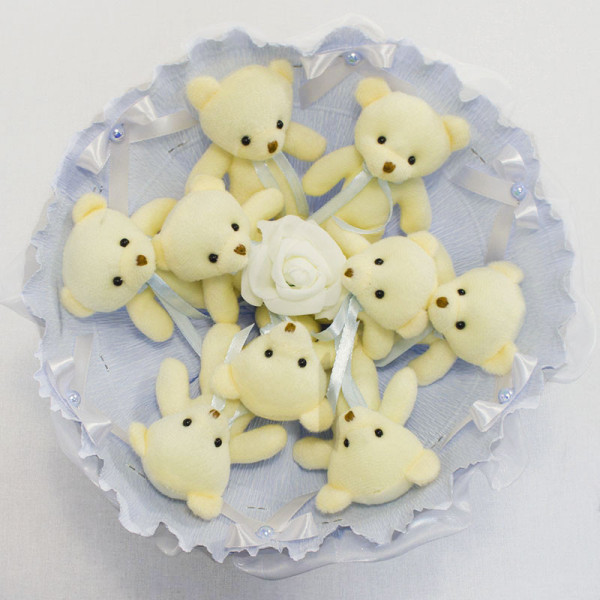 Букет з іграшок Ведмедики блакитний 5350IT з 9ю іграшками (5350IT)