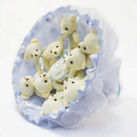 Букет з іграшок Ведмедики блакитний 5350IT з 9ю іграшками (5350IT)