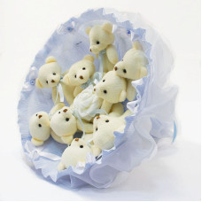 Букет з іграшок Ведмедики блакитний 5350IT з 9ю іграшками (5350IT)