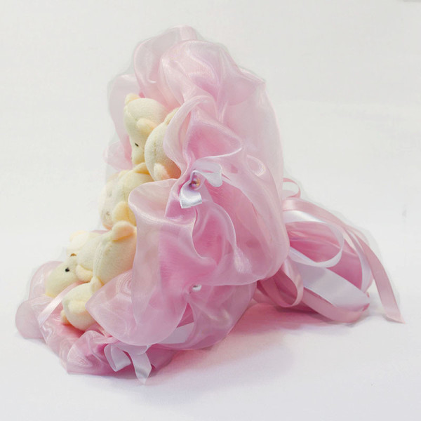 Букет з іграшок Ведмедики ніжно-рожевий 5347IT з 11ю іграшками (5347IT)