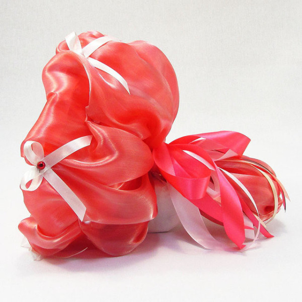 Букет з м'яких іграшок 11 ведмедиків 5284IT кораловий (5284IT)