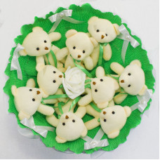 Букет з іграшок Ведмедики смарагдовий 5352IT з 9ю іграшками (5352IT)