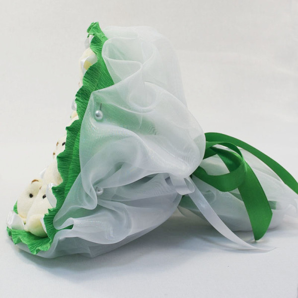 Букет з іграшок Ведмедики смарагдовий 5352IT з 9ю іграшками (5352IT)