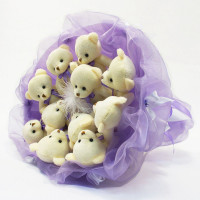 Букет з іграшок Ведмедики лавандовий 5346IT з 11ю іграшками (5346IT)