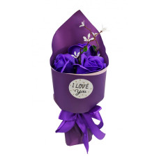 Аксесуари для свята MK 3317 букет з 3-х троянд  (MK 3317(Violet))