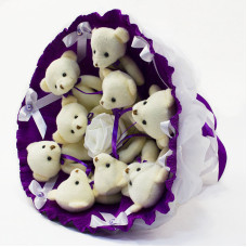 Букет з іграшок Ведмедики аметист 5349IT з 9ю іграшками (5349IT)