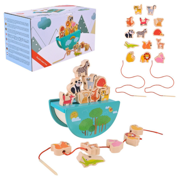 Дерев'яна іграшка Балансир-шнурівка 2 в 1 C9406 (C9406)