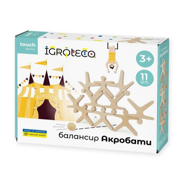 Дитяча розвиваюча гра балансир "Акробати" 900491, 11 елементів (900491)