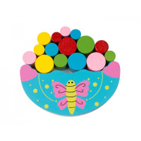 Детская игрушка балансир Божья коровка MD 1276 деревянная Бабочка(MD 1276-3)