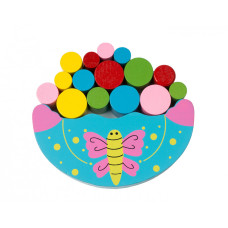 Дитяча іграшка балансир Божа корівка MD 1276 дерев'яна  Метелик (MD 1276-3)