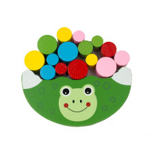 Дитяча іграшка балансир Божа корівка MD 1276 дерев'яна  Жабка (MD 1276-6)