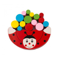 Детская игрушка балансир Божья коровка MD 1276 деревянная Божья коровка Красная(MD 1276-1)