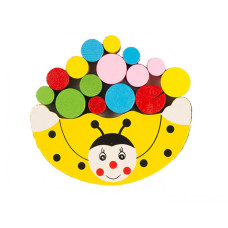 Дитяча іграшка балансир Божа корівка MD 1276 дерев'яна  Божа корівка жовта (MD 1276-4)