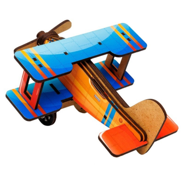 Дитячий дерев'яний 3D конструктор "Турбо планер" Puz-00959, 27 деталей (Puz-00959)