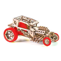 Дерев'яний конструктор "Hot Rod" Time for Machine T4M380303 Червоний (T4M380303R)
