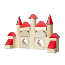 Дерев'яний конструктор "Червоні шпичаки" 900743, 31 деталь (900743)