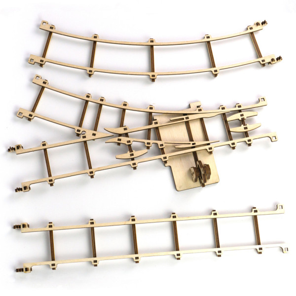 Дерев'яний конструктор "Rails set" Time for Machine T4M380309, 196 дет (T4M380309)