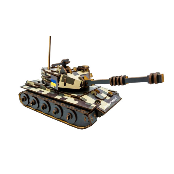 Дерев'яний 3D конструктор Танк 162-0074, 162 деталі (162-0074)