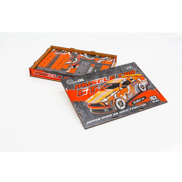 Дерев'яний 3D конструктор Mustang GT Puz-00641, 162 деталей (Puz-00641)