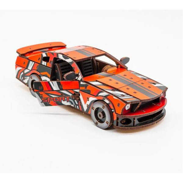 Дерев'яний 3D конструктор Mustang GT Puz-00641, 162 деталей (Puz-00641)