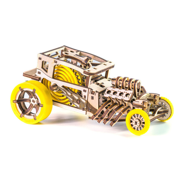 Дерев'яний конструктор "Hot Rod" Time for Machine T4M380303 Жовтий (T4M380303Y)