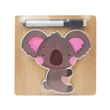 Дерев'яна іграшка Пазли MD 2525 маркер, дощечка для малювання  Коала (MD 2525-3)