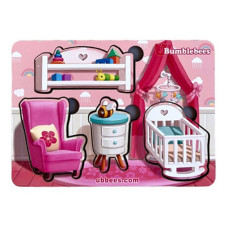 Дерев'яний пазл-вкладиш "Меблі-1" Ubumblebees (ПСФ120) PSF120 фон із підказкою (PSF120)