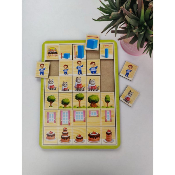 Дерев'яний пазл-сортер "Вкажіть розміри" Ubumblebees (ПСФ103) PSF103, 29 плашок (PSF103)