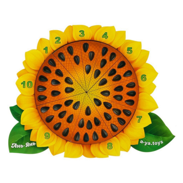 Дерев'яний пазл-вкладиш "Соняшник" Ubumblebees (ПСФ050) PSF050 сортер-рахунок (PSF050)