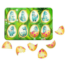 Дерев'яний пазл-вкладиш "Емоції Динозавриків" Ubumblebees (ПСД041) PSD041, 8 яєць  (PSD041)