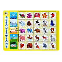 Дерев'яний пазл-вкладиш "Асоціації - види тварин" Ubumblebees (ПСД133) PSD133, 25 плашок  (PSD133)