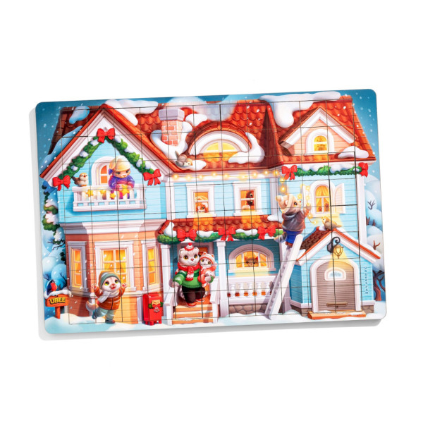 Пазл дитячий дерев'яний "Котячий будинок" (ПСД249) PSD249, 176 елементів (PSD249)