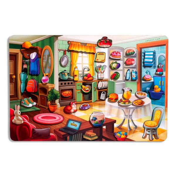 Дерев'яний пазл-вкладиш "Наведи лад в кімнаті та нагодуй Ваню" (ПСД271) PSD271 (PSD271)