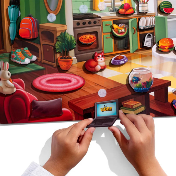 Дерев'яний пазл-вкладиш "Наведи лад в кімнаті та нагодуй Ваню" (ПСД271) PSD271 (PSD271)