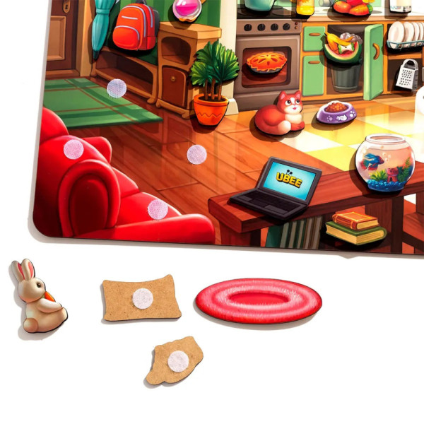 Дерев'яний пазл-вкладиш "Наведи лад в кімнаті та нагодуй Ваню" (ПСД271) PSD271 (PSD271)