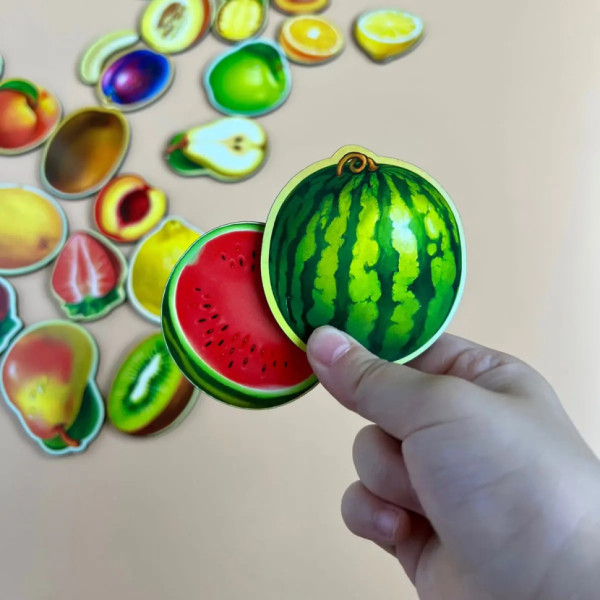 Дерев'яний пазл-вкладиш "Фрукти у розрізі" Ubumblebees (ПСД136) PSD136 сортер (PSD136)