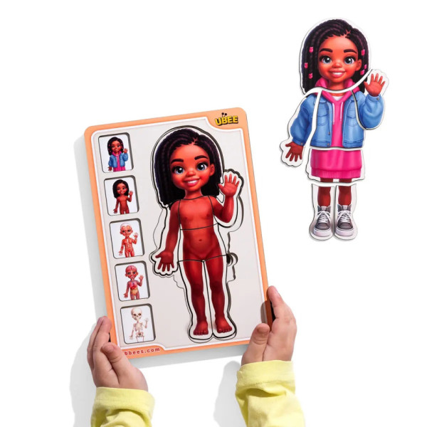 Дерев'яний пазл-вкладиш "Анатомія людини - дівчинка-3" (ПСД264) PSD264 будова тіла (PSD264)