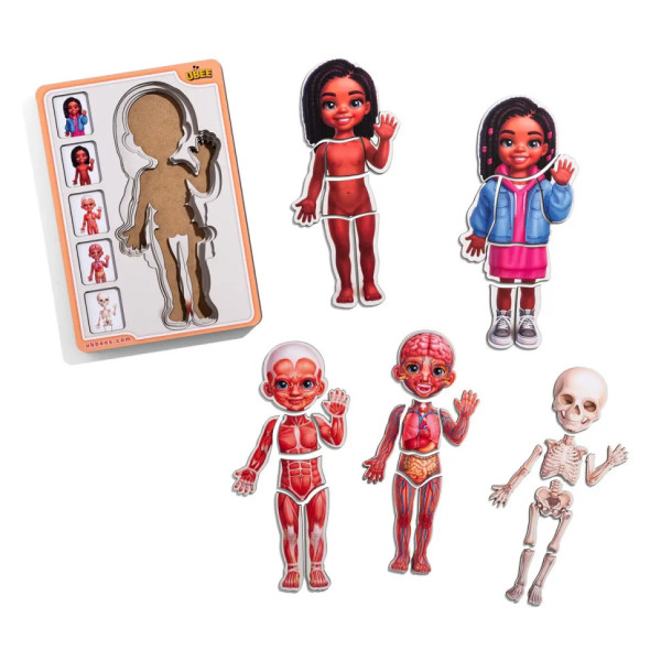 Дерев'яний пазл-вкладиш "Анатомія людини - дівчинка-3" (ПСД264) PSD264 будова тіла (PSD264)