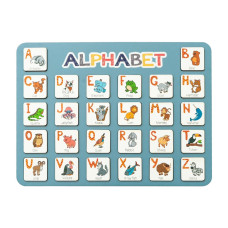Деревянный алфавит-вкладыш английский "ALPHABET" 3240-03-002 синий 29х39 см (3240-03-002)
