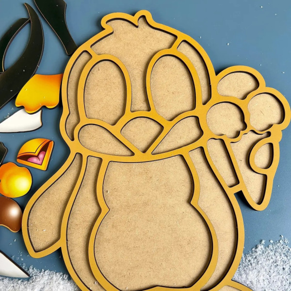 Дерев'яний пазл-вкладиш "Пінгвін" Ubumblebees (ПСД120) PSD120 пазл-контур (PSD120)