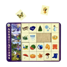 Дерев'яний пазл-вкладиш "Пори року" Ubumblebees (ПСД122) PSD122 сортер-асоціації (PSD122)