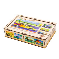 Дерев’яний дитячий пазл 4в1 "Транспорт" Puz-14785, 80 елементів (Puz-14785)
