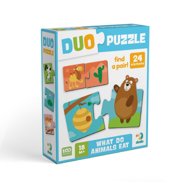 Детский пазл "ДУО-Кто что ест" 300691, 24 элемента(300691)