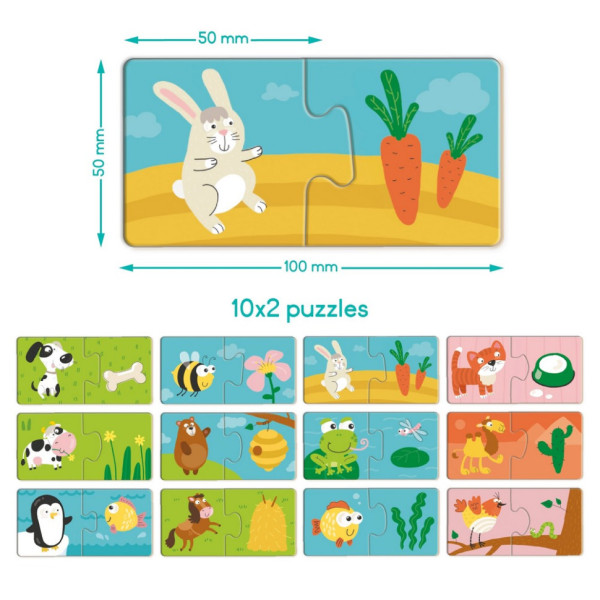 Детский пазл "ДУО-Кто что ест" 300691, 24 элемента(300691)